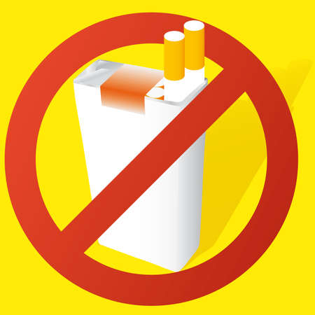 vector illustration of a no smoking sign のイラスト素材