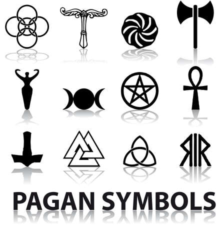 various religious symbols のイラスト素材