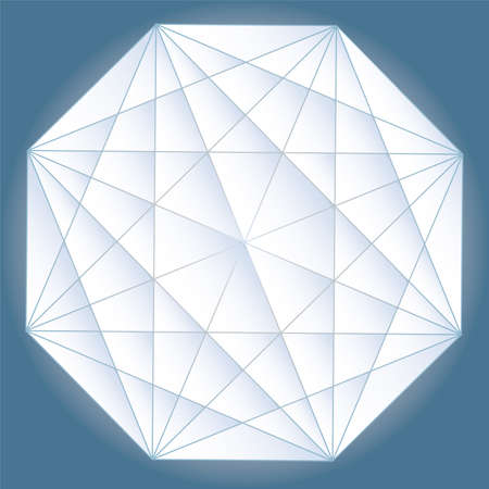 Polyhedral figure of a star with gradientのイラスト素材