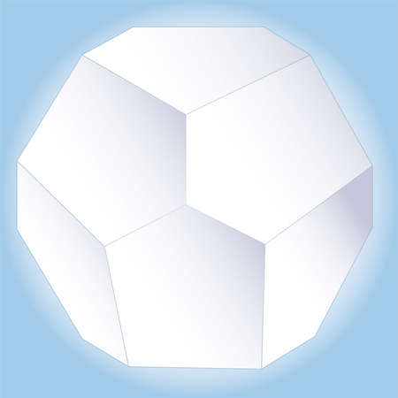 Polyhedral figure of a star with gradientのイラスト素材