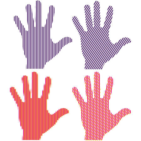 Simple line illustration of hand のイラスト素材