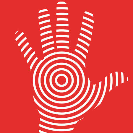 Simple line illustration of handのイラスト素材