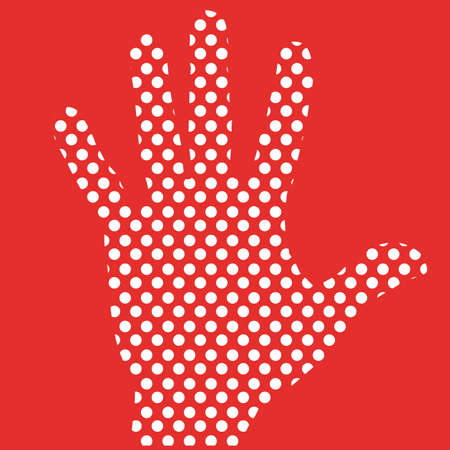 Simple line illustration of hand のイラスト素材