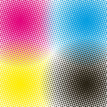 halftone CMYK  illustration backgroundのイラスト素材