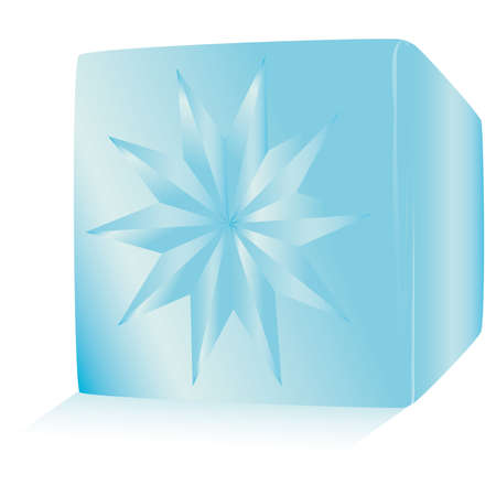 Melting ice cube isolated on whiteのイラスト素材