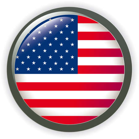 USA, shiny button flag  illustrationのイラスト素材