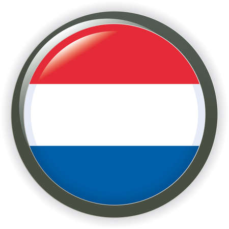 Orb NETHERLAND Flag  button illustration 3Dのイラスト素材