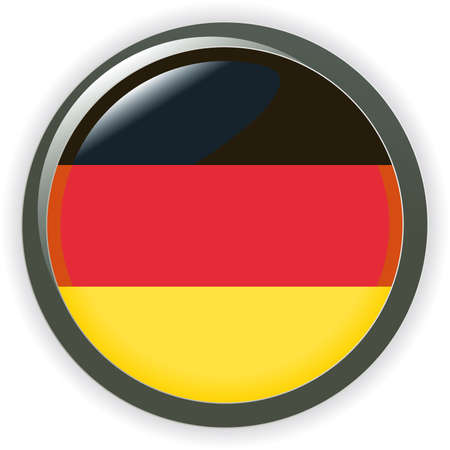 Orb GERMANY Flag button illustration 3Dのイラスト素材