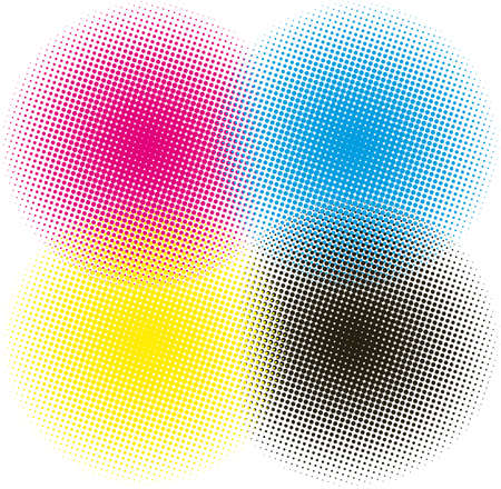 halftone CMYK illustration backgroundの写真素材