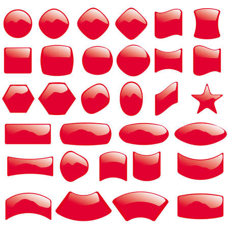 illustration set of colourful refracting Glass balls のイラスト素材