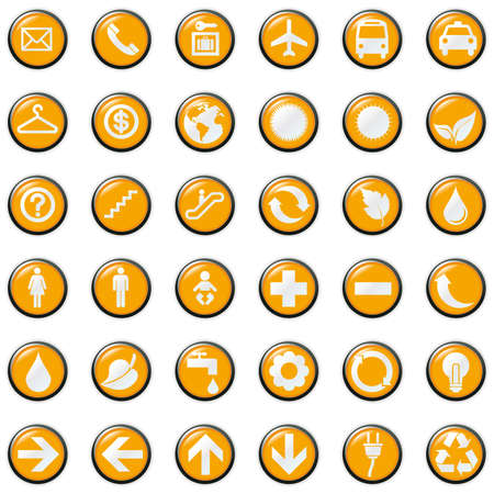 presentation buttons icons symbol web eco. のイラスト素材