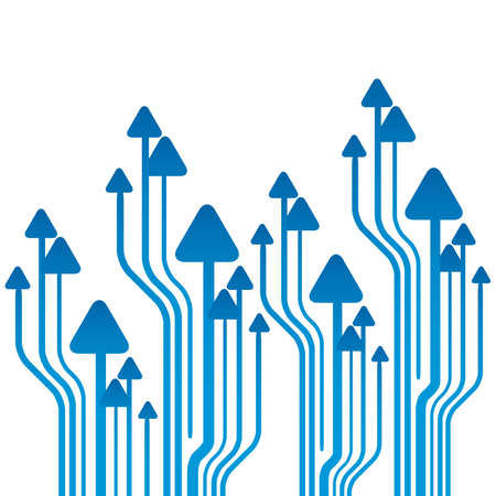 Background illustration with arrows abstract