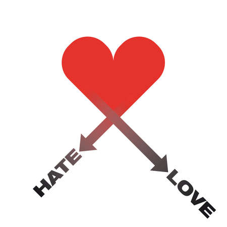 Hate-love heartのイラスト素材