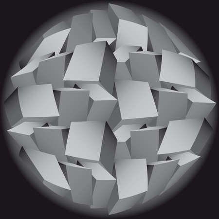 3d composition of cubes  illustrationのイラスト素材