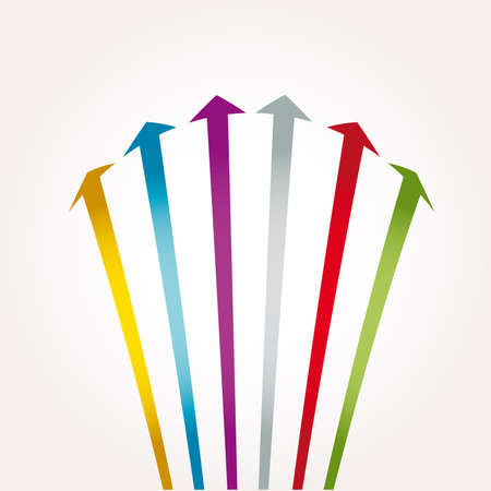 Multicolored dot background arrows illustrationのイラスト素材