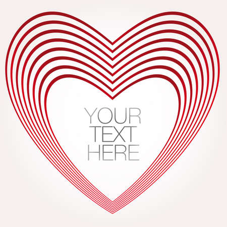 Abstract red heart -  illustrationのイラスト素材