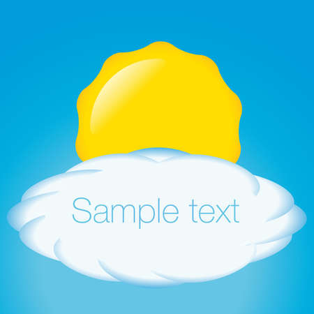 Illustration: Sun, sky and cloudsのイラスト素材