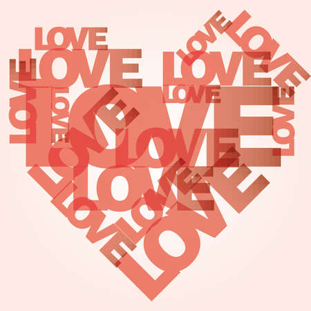 valentine heart from sweet love wordsのイラスト素材