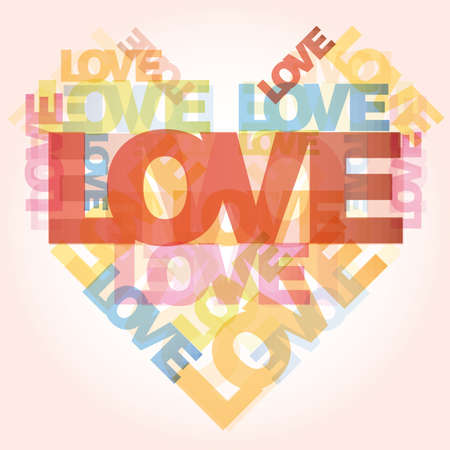 valentine heart from sweet love wordsのイラスト素材