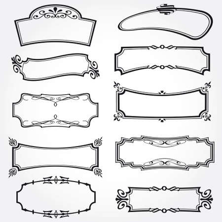 Vector decorative ornate design elements & calligraphic page decorationsのイラスト素材