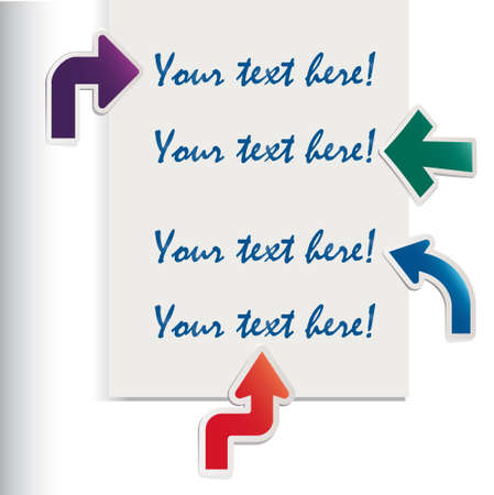 Vector arrows set paperのイラスト素材