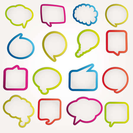 Speech bubbles vector setのイラスト素材