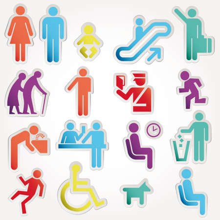 Vector illustration schematic Icons Sign Symbol Pictogramのイラスト素材
