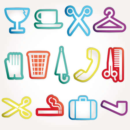 Set vector icons workのイラスト素材