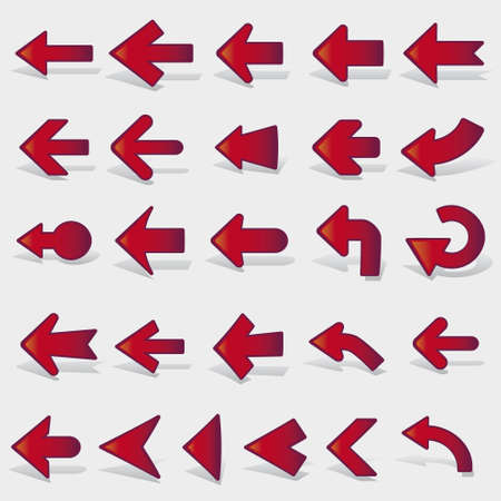 vector arrows setのイラスト素材