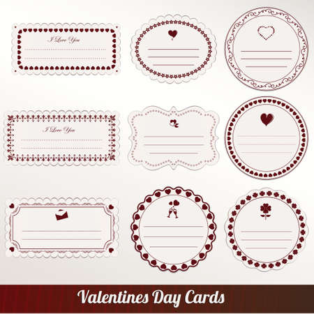Valentines day vintage card vectorのイラスト素材