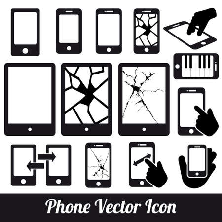 Phone touch  communication iconsのイラスト素材