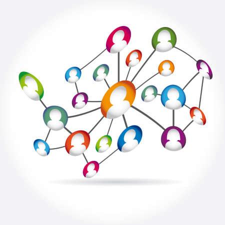 social media icon group elementのイラスト素材