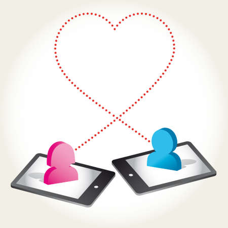 Social networks concept love icon のイラスト素材