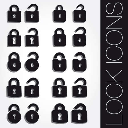 Lock icons setのイラスト素材