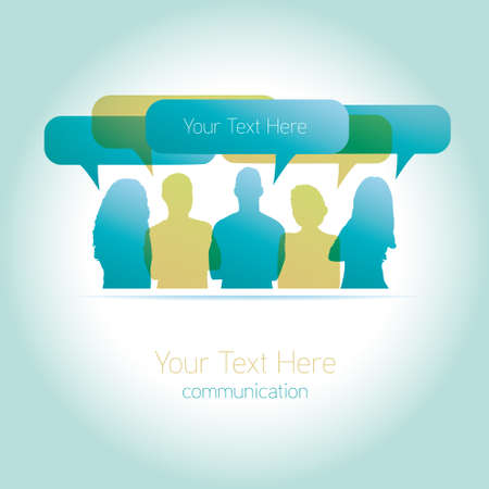 People communicating vector social mediaのイラスト素材