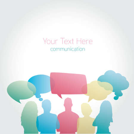 People communicating vector social mediaのイラスト素材