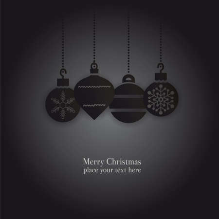 christmas balls cardsのイラスト素材