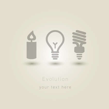 evolution of lighting のイラスト素材