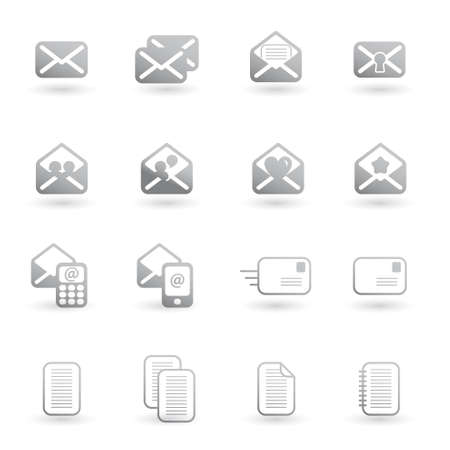 set of mail icons vectorのイラスト素材