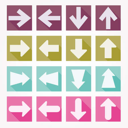 Arrow icons vector illustration shadowのイラスト素材