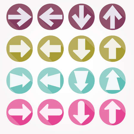 Arrow icons vector illustration shadowのイラスト素材