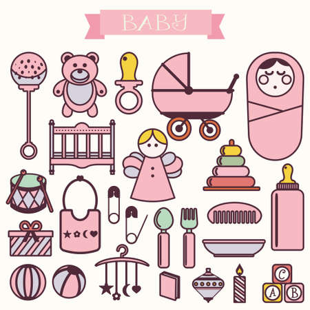 Vector illustration of babies in Septemberのイラスト素材