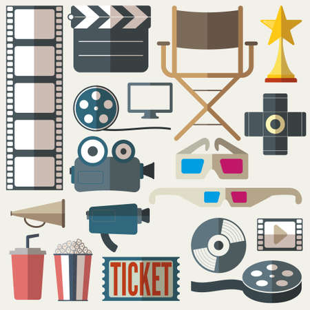 movie icons setのイラスト素材
