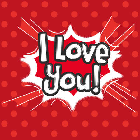 Love, Comic Speech Bubble. Vector illustrationのイラスト素材