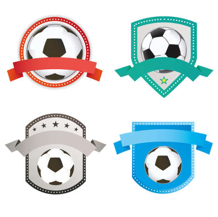 Set of soccer football emblem and icon designsのイラスト素材