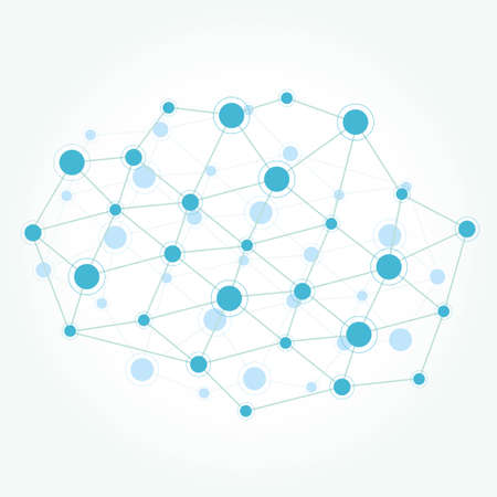 Network communication technology colored backgroundのイラスト素材