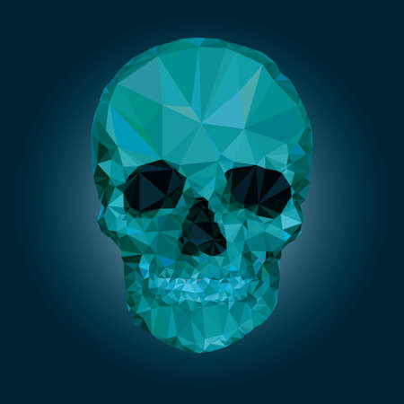Low poly crystal skull vectorのイラスト素材