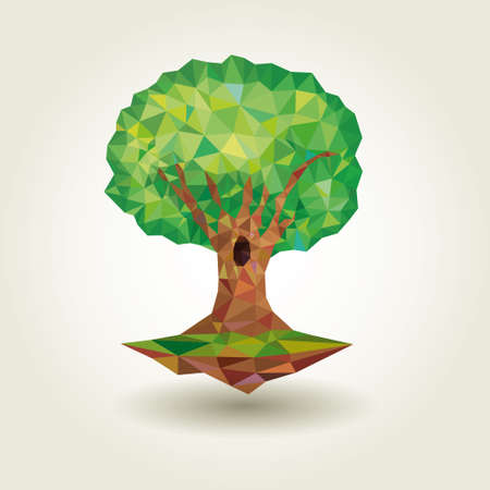Conceptual polygonal tree. のイラスト素材