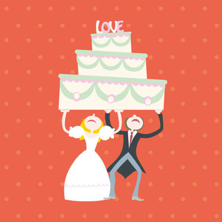 wedding cakeのイラスト素材