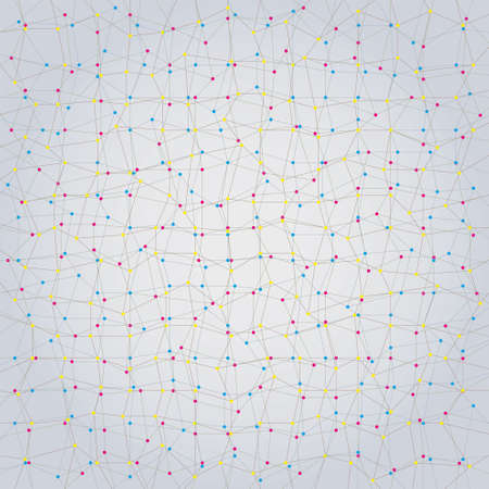 Abstract background, geometry, lines and pointsのイラスト素材